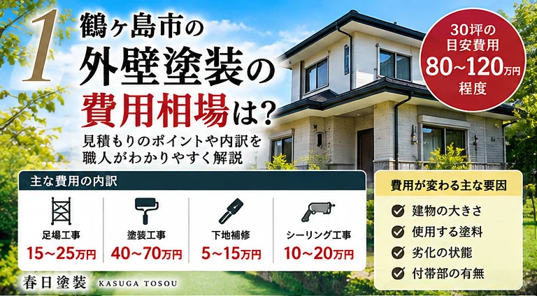 鶴ヶ島市の外壁塗装の費用相場と見積もりのポイント